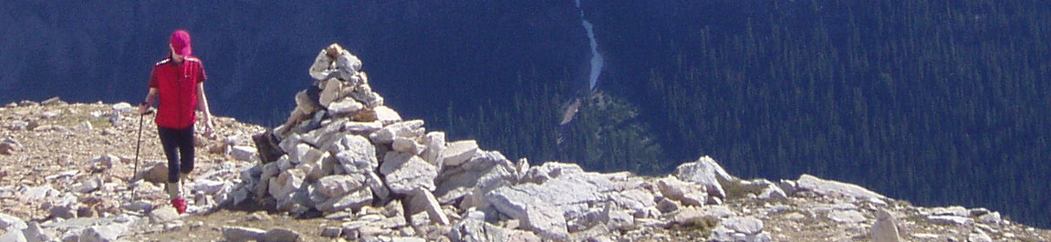 Hiker climing mountain