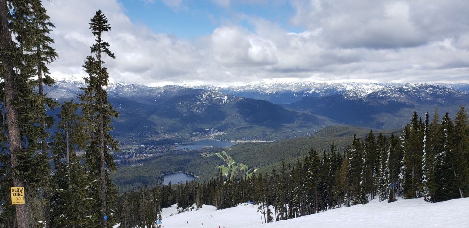 Picture - One last time with feeling - final ski day of the season. View of valley from Blackcomb mountain